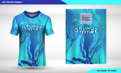 jersey design grunge texture style abstract sporty stripe vector illustration background, stripe wave element team wear pastel blue color grunge