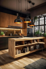 3D rendering Kitchen Concept: A Stylish and Inviting Space for Modern Living and Relaxation, with Contemporary Design Elements, modern Ambiance, and Superior Comfortable interior design