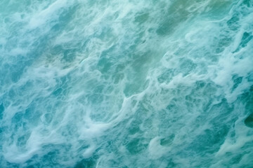 Fototapeta premium Frosted glass texture, summer seaside, mint color. AI generative