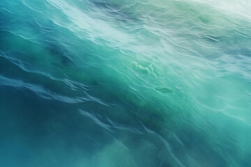 Frosted glass texture, summer seaside, mint color. AI generative