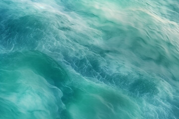 Frosted glass texture, summer seaside, mint color. AI generative