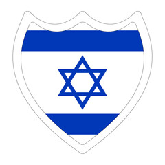 Israel Flag. Flag of Israel in design shape 