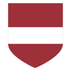Flag of Latvia. Latvia flag in design shape