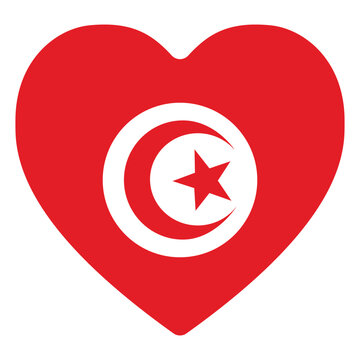 Flag of Tunisia. Tunisia flag with the design shape