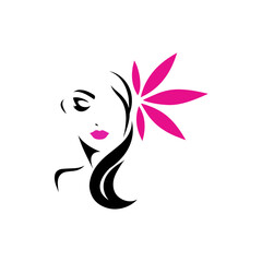 woman with flower logo