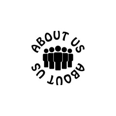 About us concept icon isolated on transparent background