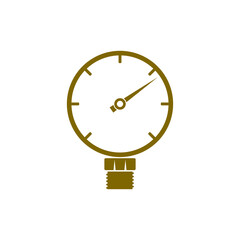 Pressure gauge manometer icon isolated on transparent background