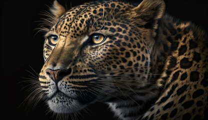 Leopard portrait Generative Ai