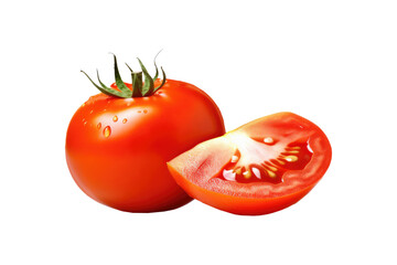 Tomato isolated on transparent background. Generative Ai