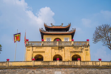 Panorama Central sector of Imperial Citadel of Thang Long,the cultural complex comprising the royal...