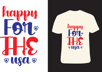 Happy 4th of July Independence Day USA - blue background vector T shirt design,4th of July abstract flag Statue of Liberty blue white red T shirt design