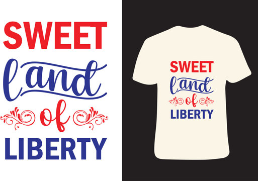 Happy 4th of July Independence Day USA - blue background vector T shirt design,4th of July abstract flag Statue of Liberty blue white red T shirt design