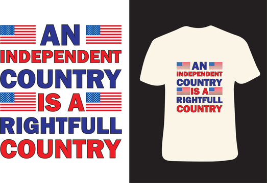 Happy 4th of July Independence Day USA - blue background vector T shirt design,4th of July abstract flag Statue of Liberty blue white red T shirt design