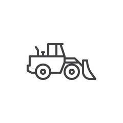 Wheel loader line icon