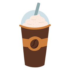 Coffee frappe illustration