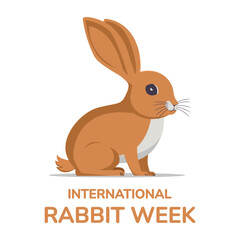 Cartoon Small Rabbit Vector Illustrations, suitable for international rabbit week