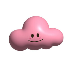 cloud with smile 3d