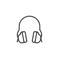 Protective earmuffs line icon