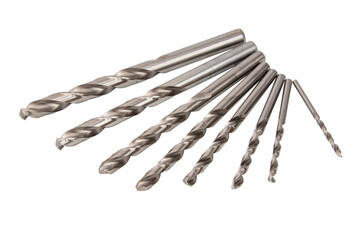 Drill for metalwork isolated on white background. Closeup