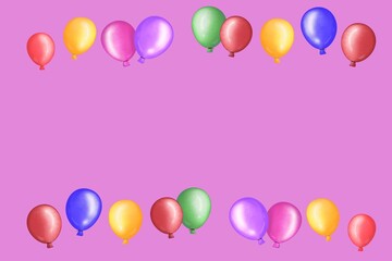 Pink frame balloons