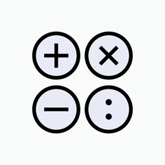 Accountant Icon. Calculation Element, Sign and Symbol - Vector. 