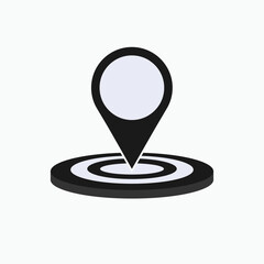 Accurate Location Icon. Exact Place Symbol - Vector.   