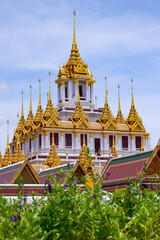 Loha Prasat, Wat Ratchanatdaram Worawihan Bangkok,Thailand. It is the first and only Loha Prasat in Thailand.