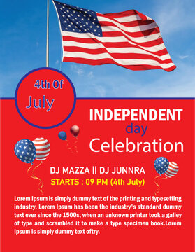 4th of july,4th of July abstract flag Statue of Liberty blue white red Flyer 