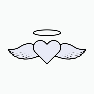 Angel Icon. Messenger of God, Saint Symbol. Saint Illustration for Design and Websites, Presentation or Application