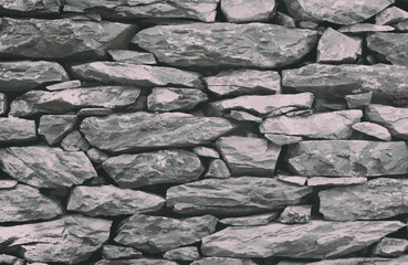 Beautiful rustic background old stone wall several shades of gray. Vector illustration