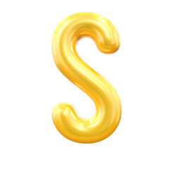 Letter S Gold Balloon 