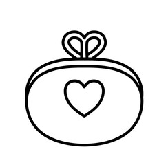 Cute Purse handbag outline icon	
