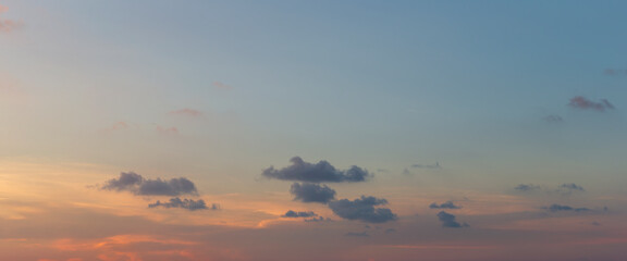 Sunset sky with clouds