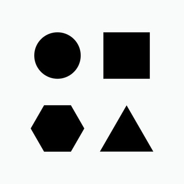 Basic Shapes Icon. Geometric Forms Symbol.   
