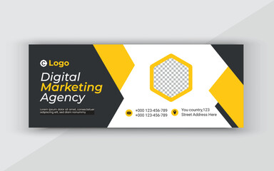Digital marketing facebook cover and web banner template.