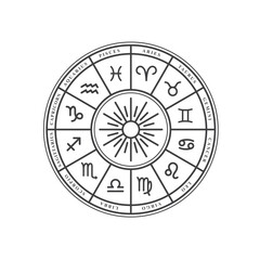 illustration of zodiac, zodiac symbol, vector art.
