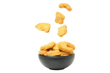 PNG, Concept of fast food - nuggets, isolated on white background