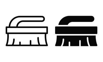 Brush icon with outline and glyph style.
