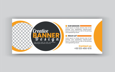 Digital marketing facebook cover and web banner template.
