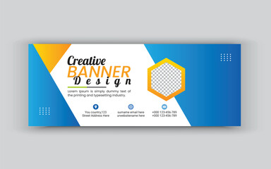 Digital marketing facebook cover and web banner template.