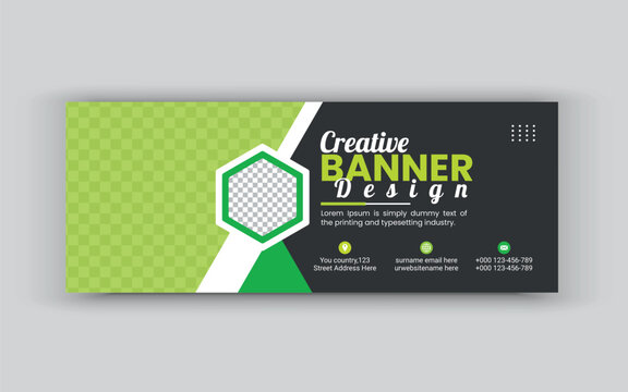 Digital marketing facebook cover and web banner template.