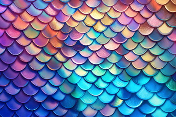 mermaid scales shiny colorful texture background made with generative ai © Stock'd 