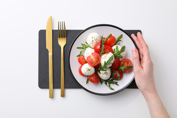 Concept of tasty Italian cuisine food - Caprese salad