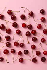 Obraz na płótnie Canvas Concept of fresh summer food - delicious cherry
