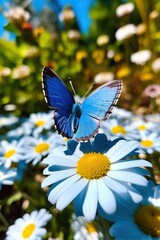 Fototapeta na wymiar Beautiful butterfly on the flower AI Generative