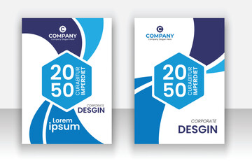 Elegant corporate business book cover in a4.