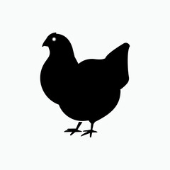 Chicken Icon. Poultry Symbol - Vector.   