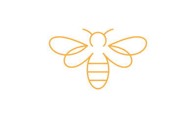 honey bee logo design vector illustration	