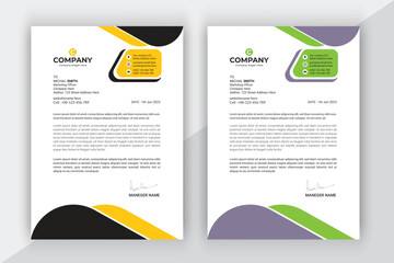 Minimal business letterhead template in a4.