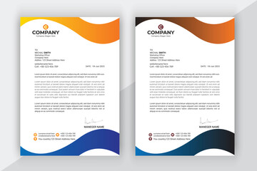 Minimal business letterhead template in a4.